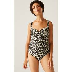 Brown - Women Swimsuits Regatta Sakari Figurformender Badeanzug für Damen - Blau