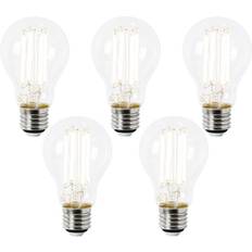 Set of 5 E27 Led Bulbs A60 Clear 2.2W 470lm 2700K