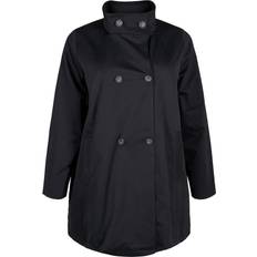 Zizzi Ytterkläder Zizzi Jacka caValencia L S Coat - Svart