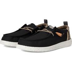 Hey Dude Sko Hey Dude Wally Summer Linen Sneaker Herrer - Black/Walnut