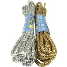 Lock Laces Round Gold Or Silver Coloured Shoelaces