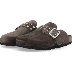 Bianco Badesandaler Bianco Biamiami Buckle Mule Suede - Brown