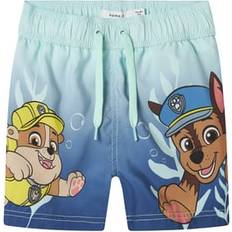 Name It 98 Badbyxor Name It Nmmmabbe Paw Long Swimshorts Cplg - Blå