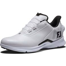 47 Golfsko FootJoy Fuel BOA Vandtætte Herre Golfsko Uden Spikes - White/Grey