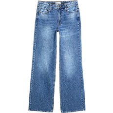 Mellemvasket Afslappede Jeans Med Lige Ben - Blå