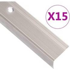 Trappelister 15 Stk L-Facon 90 Cm Aluminium Champagnefarvet