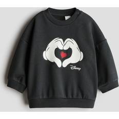 H&M Baby Grey Print-Motif Sweatshirt - Grey