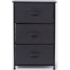 Fabric Bedside Tables OHS Brooklyn 3 Fabric Cabinet Bedside Table 30x45cm
