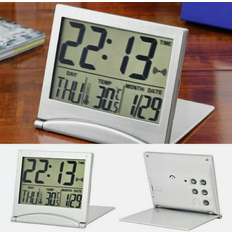 Elk Home Digital Alarm Clock Temperature LCD Desk Top Calendar Travel Snooze