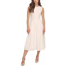 Calvin Klein Women Dresses Calvin Klein Sleeveless Pleated Midi Dress - Cream