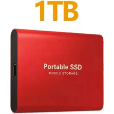 Cynthia Red 1TB External Hard Drive Portable Shockproof Mobile SSD