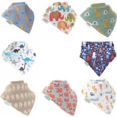 Ziggle Baby Dribble Bib Savanna Animals White