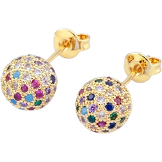 Shein Cubic Zirconia Decor Ball Design Stud Earrings