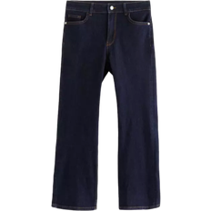 Lindex Karen Cropped Jeans Med Medium Høy Midje - Blå