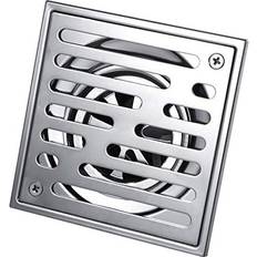 Steel Floor Drains Yosoo Stainless Steel Square Anti-odor Bathroom Floor Drain Shower Drainer 110 x 110 mm