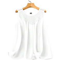 Shein Plus Contrast Lace Tank Top For Summer