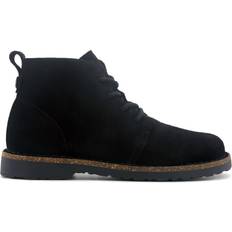 Birkenstock Brown Boots Birkenstock Uppsala Mid Suede Leather Ankle Boots - Black