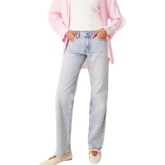 Gina Tricot Tall Low Rise Straight Jeans - Light Blue Wash