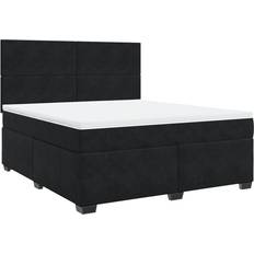 vidaXL mit Matratze 180x200 cm Schwarz Boxspringbett 180x200cm