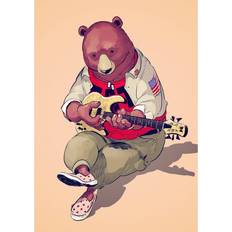 Pelcasa Technical Bear Multicolour Poster 21x30cm