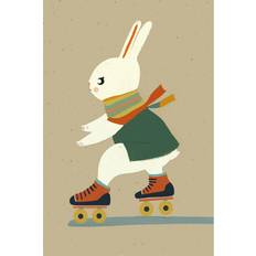 Pelcasa Inline Skating Bunny Multicolour Poster 30x40cm