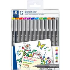 Fineliners 0.5mm Staedtler Pigment Liner 12-pack