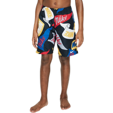 Nike Big Boys 7 Inch Tossed Flag Volley Shorts - Black