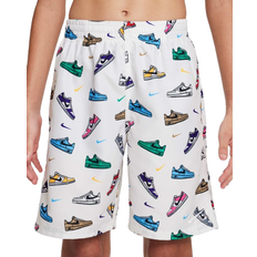 Nike Big Boys 7 Inch Multi Sneaker Volley Swim Shorts - White