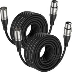 XLR Cable 50ft 2 Premium Balanced 3-Pin XLR 49.2ft