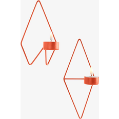 Väggljusstake PAULET väggljusstake 2-pack Orange Värmeljuslykta 23cm 2st