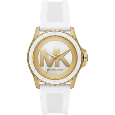 Michael Kors Oversized Everest Gold-Tone and Silicone Watch