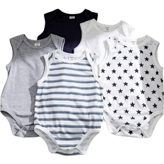 Newborn baby clothes Shein Newborn Baby Boy Casual Knitted Soft Polka Dot Striped Vest Style FivePiece Set