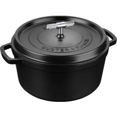 Cookware Staub La Cocotte 28 cm round Cast iron Buster Punch black - 7qt with lid 6.75 L 28 cm