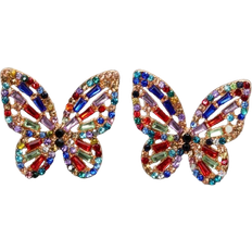 Shein Rhinestone Butterfly Decor Stud Earrings