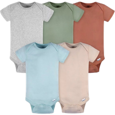 Gerber Baby 5pk Short Sleeve Onesies Blue 6-9M