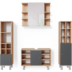 VICCO Conjunto De Muebles De Baño Fynn Roble Dorado 4 Piezas
