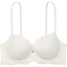 Victoria's Secret Smooth & Lace Classic Coverage Demi Bra - White/Ivory Women's