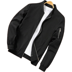 Shein Men Zip Up Bomber Jacket Without Tee