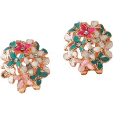 Shein Rhinestone Flower Decor Earrings