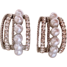 Shein Faux Pearl Decor Hoop Earrings