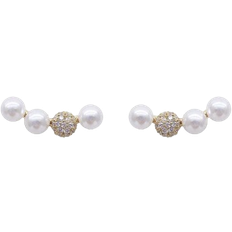 Shein pair Elegant Gentle Pearl Stud Earrings For Women Simple And Versatile