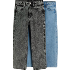 H&M Loose Fit Jeans 2-pack - Washed Black/Light Denim Blue (1118996004)