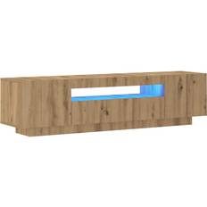 vidaXL Tv-bord Med Led-lys 160x35x40 cm Konstrueret Træ Kunsteg Skænk 160x40cm