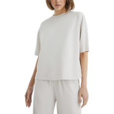 River Island Stilren T-shirt Med Boxig Passform - Vit/A