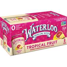 Vegan Bottled Water Waterloo Waterloo Sparkling Water Tropical Fruit 12 fl oz 8 Pack Cans 12fl oz 8pack
