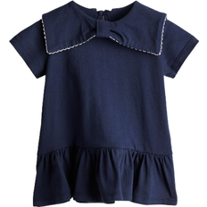 H&M Baby Blå Sjömansklänning bomullstrikå