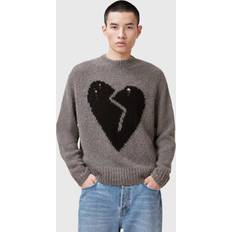 AllSaints Herr Tröjor AllSaints Stickade Tröjor Koftor Sweater Luvheart - Gray