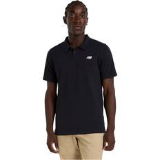 New Balance Polo Shirts New Balance Cotton Pique Polo - Black/Grey