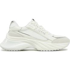 Sneakers Ariel Avec Logo Et Détails En Cuir - Blanc/Argent