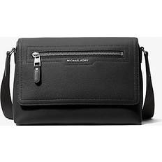 Michael Kors Black Messenger Bags Michael Kors Hudson Small Pebbled Leather Messenger Bag - Black
